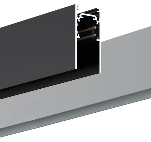 LINE48 - 48V Magnetskena för Plana Ytor 1M (Svart)