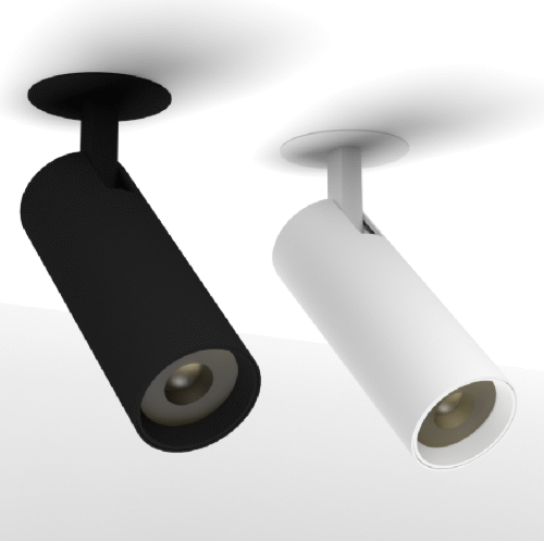 LED SPOT 220V Infälld 10W 2700K (Svart)