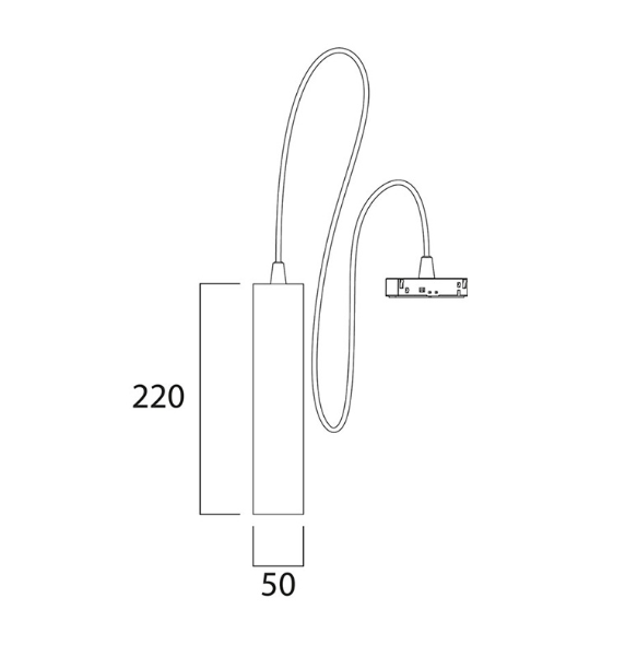 LINE48 - Hängande Magnetisk Spotlight 48V 10W 3000K (Svart) - Bild 2