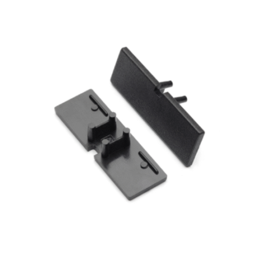 Ändstycke med hål - BACK10 - Svart