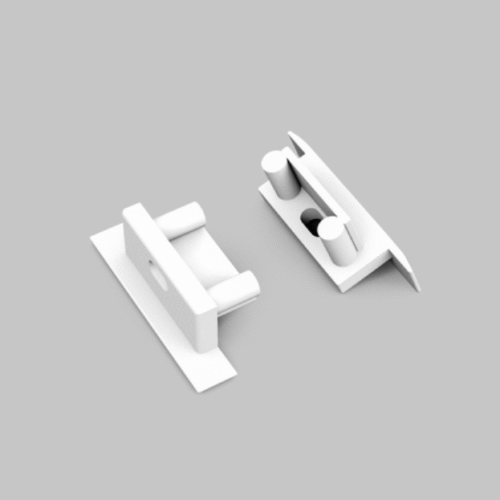 Ändstycke med hål - BEGTIN12 Gen2 SQ - Vit