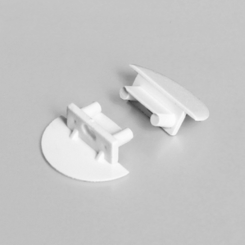 Ändstycke med hål - BEGTIN12 Gen2 - Vit