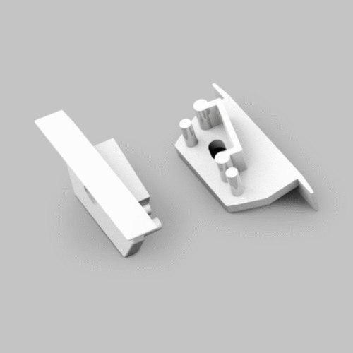 Ändstycke med hål - DIAGONAL14 - Vit