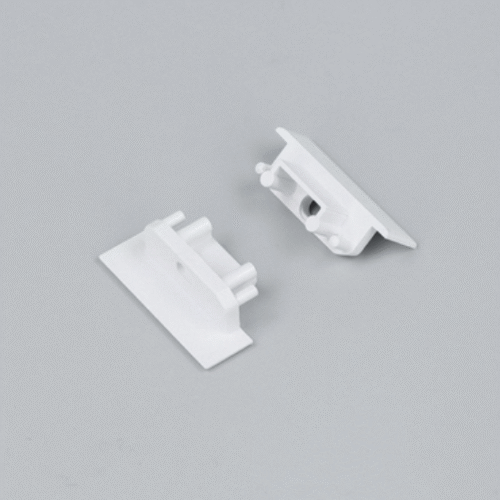 Ändstycke med hål - GROOVE10.v2 - Vit