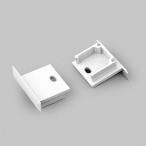 Ändstycke med hål - SMART-IN16-BC3 - Vit