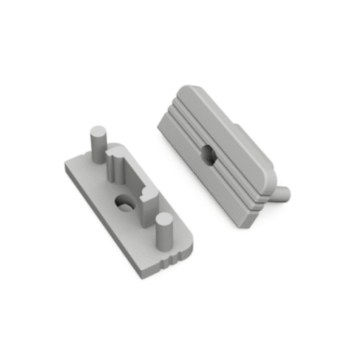 Ändstycke med hål - SURFACE10 - Grå