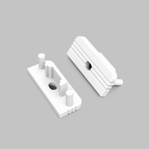 Ändstycke med hål - SURFACE10 - Vit