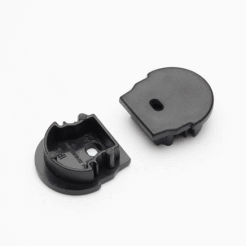 Ändstycke med hål - UNI12 D - Svart