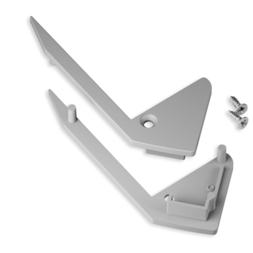 Ändstycke - UP-BOLD12 - Grå