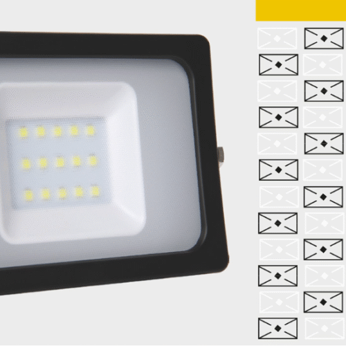 LED-strålkastare WING - IP65 100W 3000K Varmt