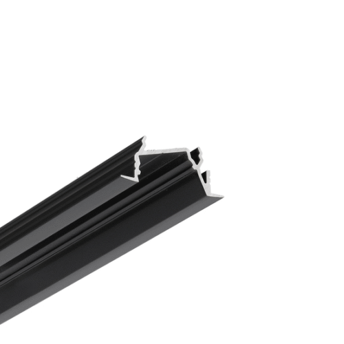 Infälld LED-profil - DIAGONAL14 F/TY - 1000 - Svart
