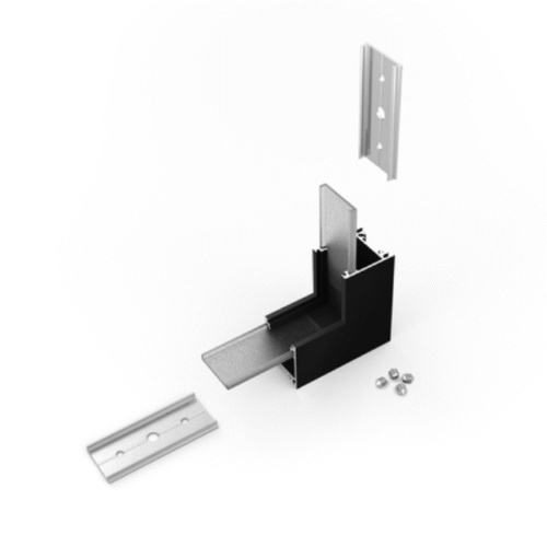 Skarvdel - LINEA20 90° Böjd - Svart