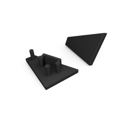 Ändstycke - CORNER10 Gen2 - Svart