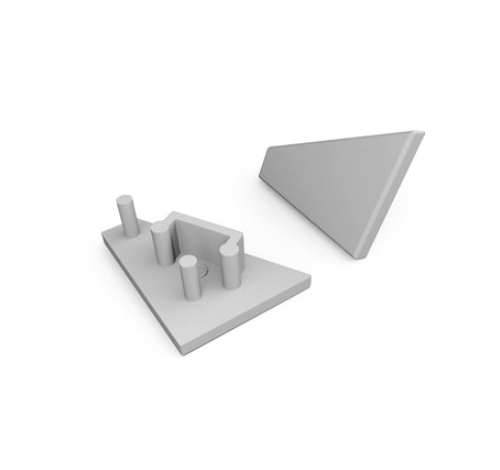 Ändstycke - CORNER10 Gen2 - Grå