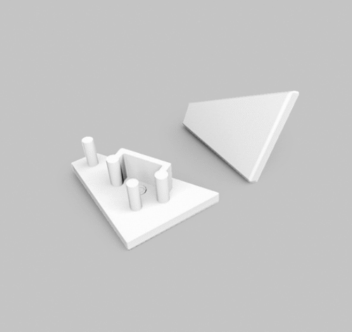 Ändstycke - CORNER10 Gen2 - Vit