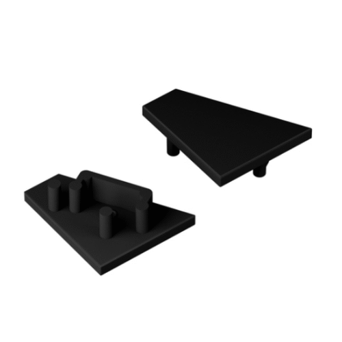 Ändstycke - CORNER12.v2 - Svart