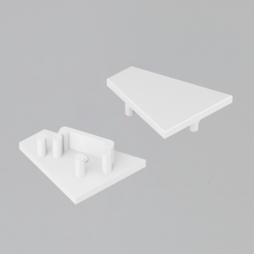 Ändstycke - CORNER12.v2 - Vit