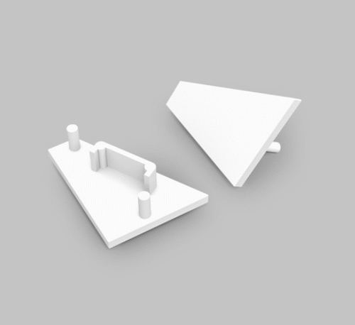 Ändstycke - CORNER14 Gen2 - Vit