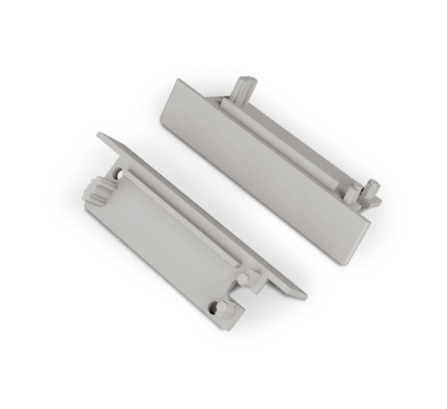 Ändstycke med hål - FLAT8 - Grå