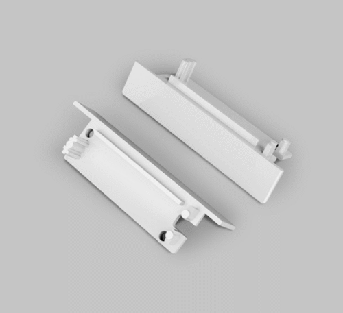 Ändstycke med hål - FLAT8 - Vit