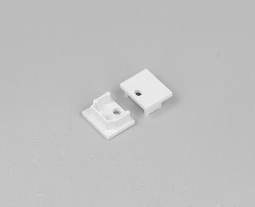 Ändstycke med hål - PLANE14 - Vit