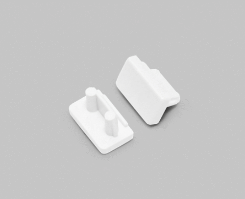 Ändstycke - SLIM8 - Vit