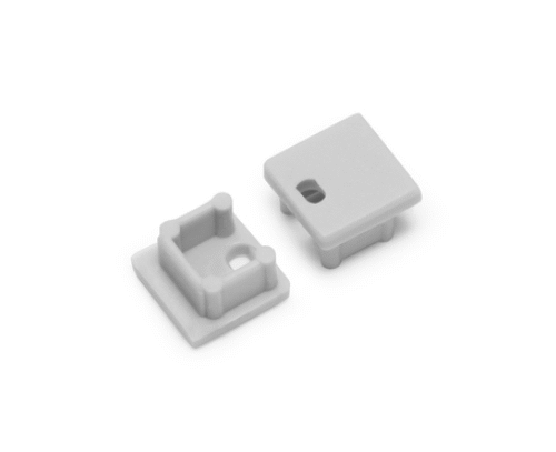 Ändstycke - SMART10 med hål - Grå