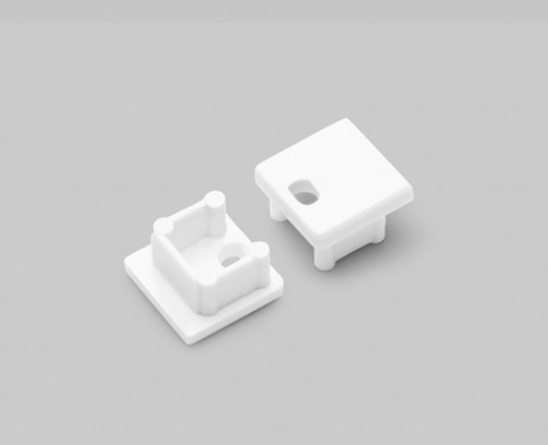 Ändstycke med hål - SMART10 - Vit