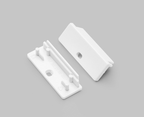 Ändstycke med hål - WIDE24 - Vit