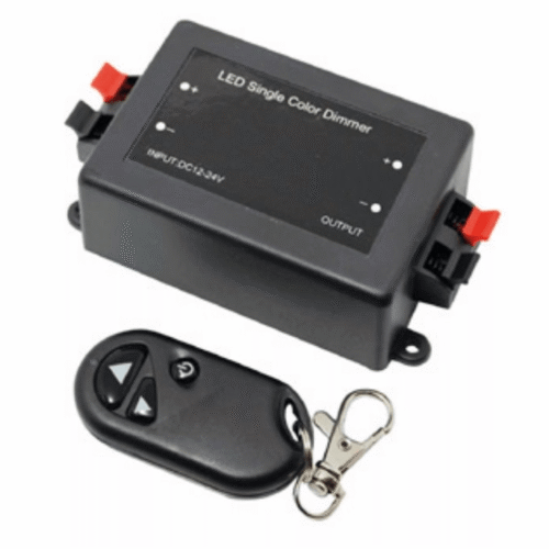 Dimmer RF med Fjärrkontroll - 12/24V - 240/480W - 1 Kanal