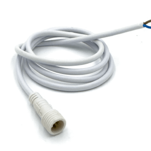 Anslutningskabel - 2-polig - 1M - IP68 - Vit