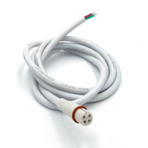 Anslutningskabel - 4-polig - 1M - IP68 - Vit