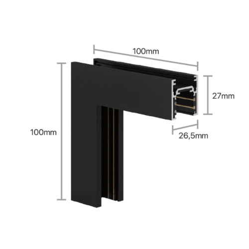LINE48 - Tak-vägg-anslutning MG140 - Svart