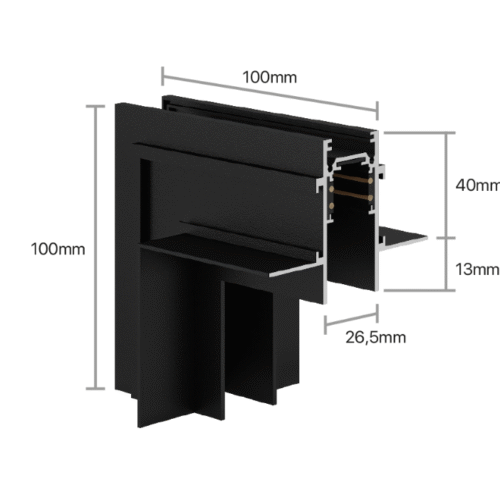 LINE48 - Tak-vägg-anslutning MG240 - Svart