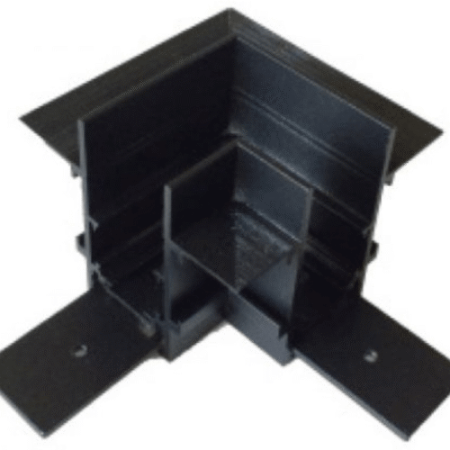 LINE48 - Mekanisk hörnskarv infälld 90° - Svart